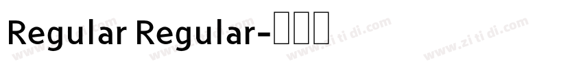 Regular Regular字体转换
